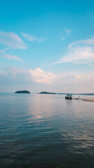 fishing boat at sunset