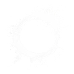 white watercolor splash in ring shape isolated on white or transparent png
