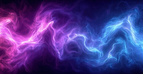Obraz premium Abstract Purple and Blue Nebula Swirls: A Cosmic Dance of Light and Color