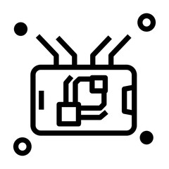 mobile phone Line Icon