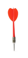 One red dart arrow isolated on white