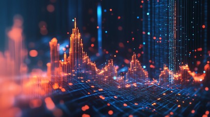 Fototapeta premium Artificial intelligence in finance industry transforming investment decision-making
