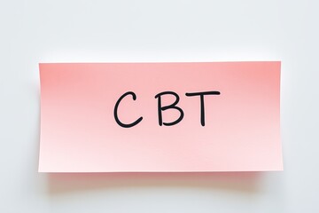 Text CBT on pink note