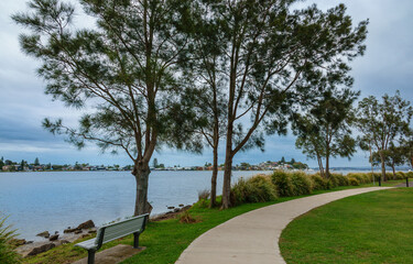 Sunset Avenue is a semi-circular seaside street that encircles Village Bay, offering beautiful scenic views along the way. it is located in Lake Macquarie.