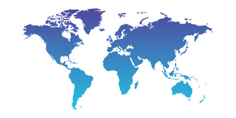 Detailed world map image, perfect for travel blogs, business presentations, educational materials, and design projects. Enhance your content with this high-quality visual. Blue on white background.