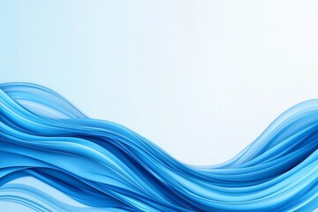 Fototapeta premium abstraction, blue wavy background, wallpaper, copy space