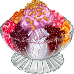 Halo Halo Illustration