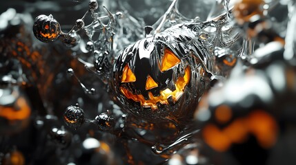 Enchanting Abstract Metal Liquid Background