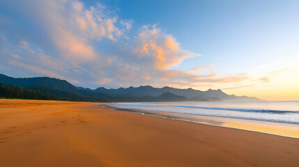 Serene Sunrise Over a Tropical Beach