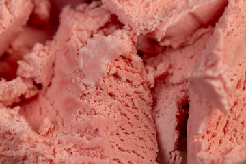 natural ice cream with added strawberry flavor