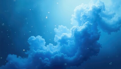 Naklejka premium Abstract swirling blue fog, ethereal texture overlay, ambient, sky