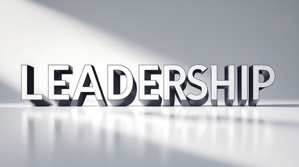 Strong leadership message conveyed through bold typography on a clean surface