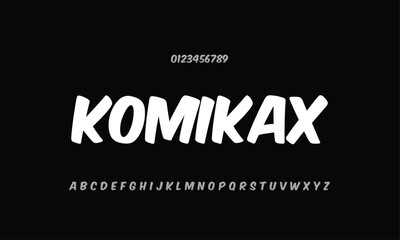 Obraz premium KOMIKAX Vector font alphabet with two sets of letters