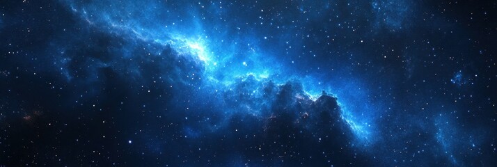 Captivating blue nebula in star-filled space universe. International Dark Sky Week
