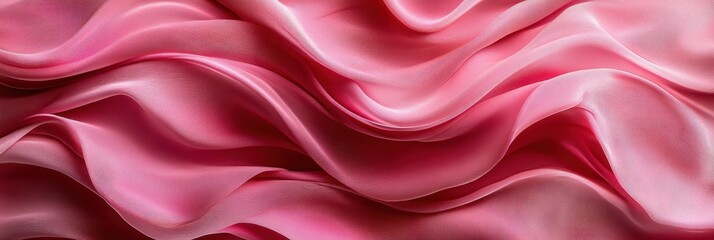 Obraz premium Elegant pink silk fabric with flowing textures and soft folds