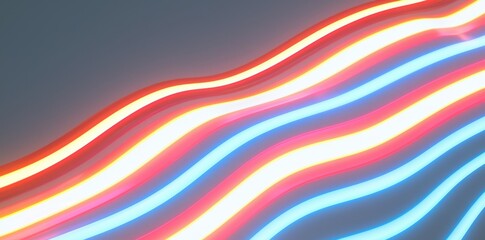 Digital wallpaper depicting an abstract design with pink and blue neon lines that glow, along with bokeh lights, to convey the idea of data transfer