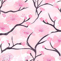 pink flowers pattern 