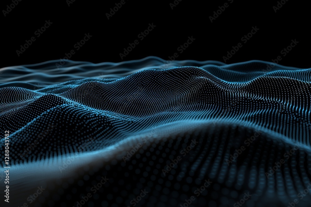 Fototapete a computer screen background showing blue digital binary data