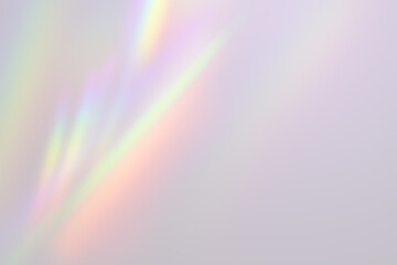 Radiant holographic light flare with soft pastel gradient background. 3D Rendering