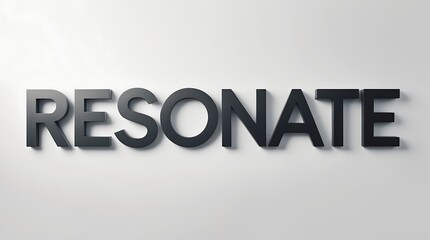 The term resonate is displayed prominently in bold letters against a neutral background, highlighting its significance in various contexts