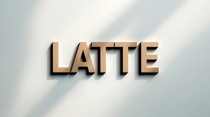 Artisan coffee lettering showcased on a soft background with shadow effects