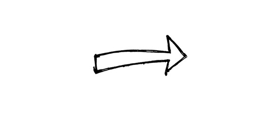 Vector Black hand drawn arrow