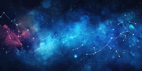Celestial sky with constellations and vibrant cosmic colors in deep space. International Dark Sky Week