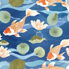 seamless pattern with fishes