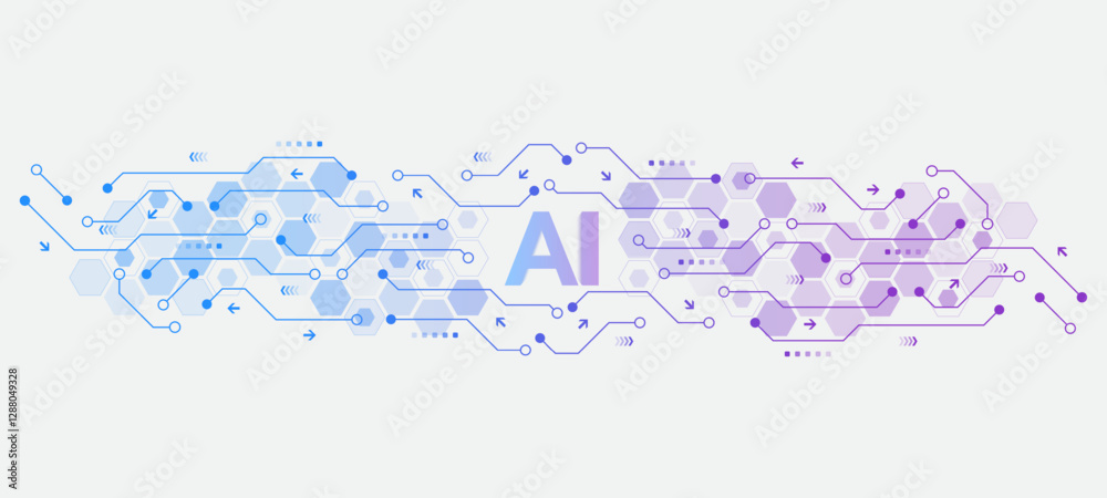 Poster digital tech motherboard texture design. creative idea ai banner concept for internet technology. so