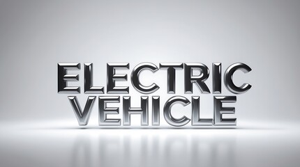 Stylish typography showcasing electric vehicle concept for modern transportation