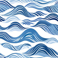 sea waves seamless pattern