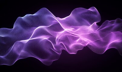 Obraz premium Purple Neon Abstract Geometry, Generative AI