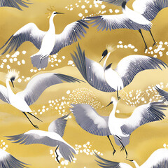 seamless pattern with birds