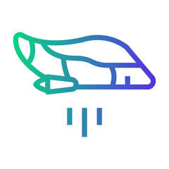 flying car Line Gradient Icon