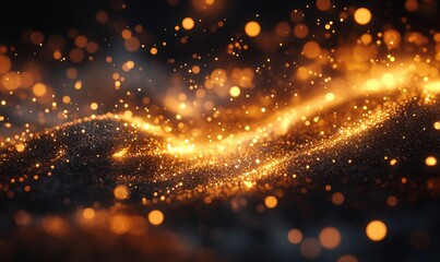 Obraz premium Abstract Dark Fluid Lights, Generative AI