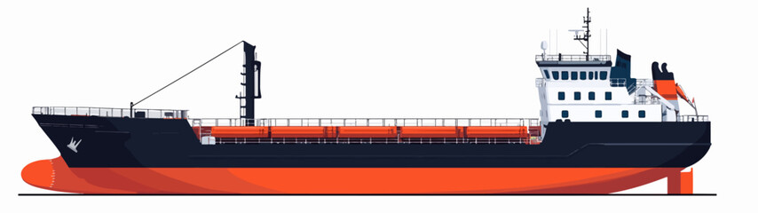 Illustration of a cargo ship.