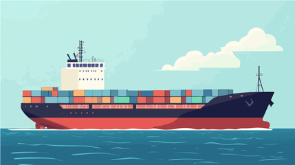 Illustration of a cargo ship.