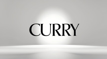 Obraz premium Bold black curry on a light background in modern typography display