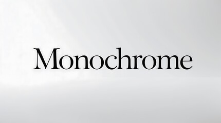 Monochrome typography design in black on a light background featuring clean lines