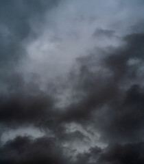 Dark cloud sky storm black background, rain cloudy ominous heaven thunderstorm dramatic stormy grey day view overcast weather landscape nature power energy pm 2.5 carbon dioxide.
