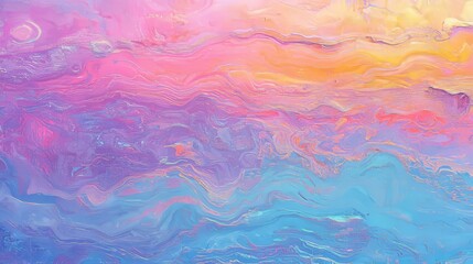 Fototapeta premium Iridescent colors in holographic abstract background with fluid texture