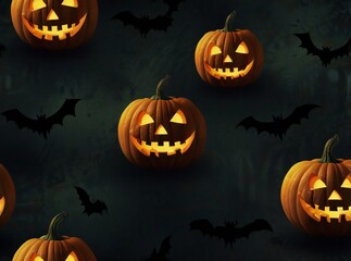 halloween background with pumpkins