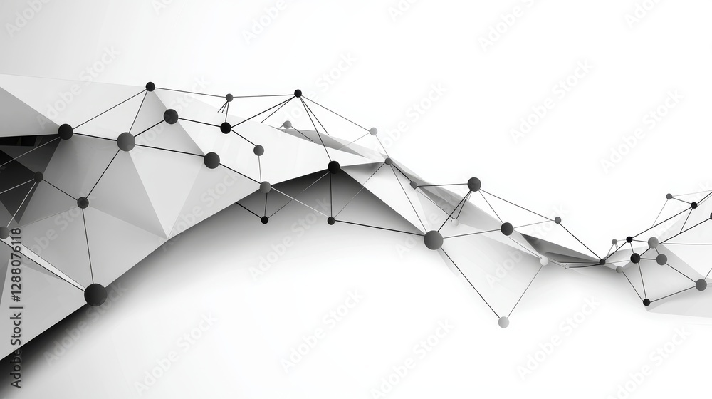 Wall mural high technology and scientific concepts are visually represented through an abstract grey and white 