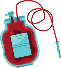 Blood in the bag illustration