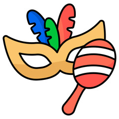Creative design icon of carnival mask