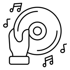 Perfect design icon of music disk