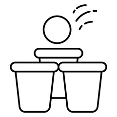 Modern design icon of snare drum