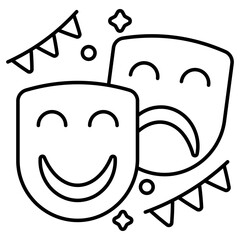 Modern design icon of face mask