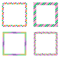 Flat colorful frame