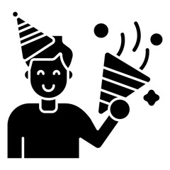 A beautiful design icon of birthday guy